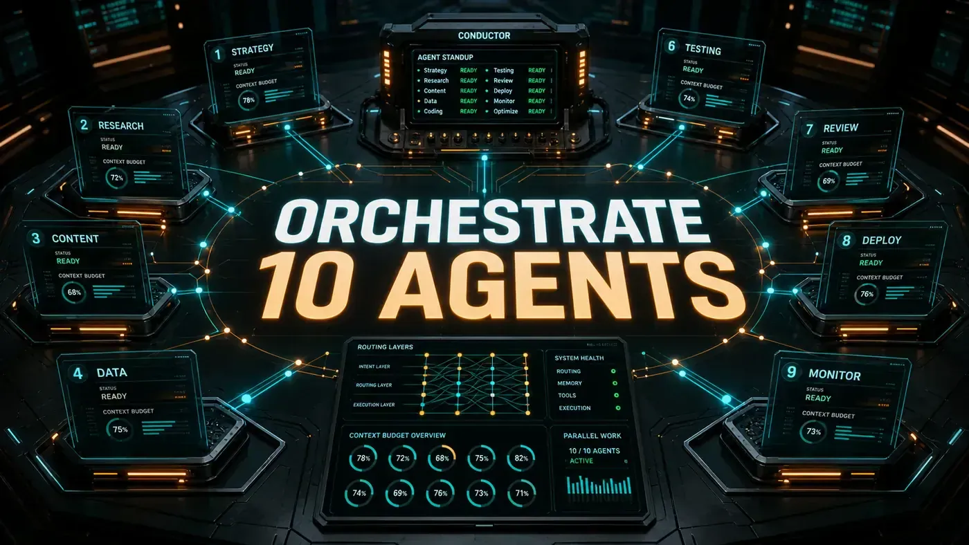 AI Kick Start editorial image for How to orchestrate 10 agents: The IndyDevDan method.