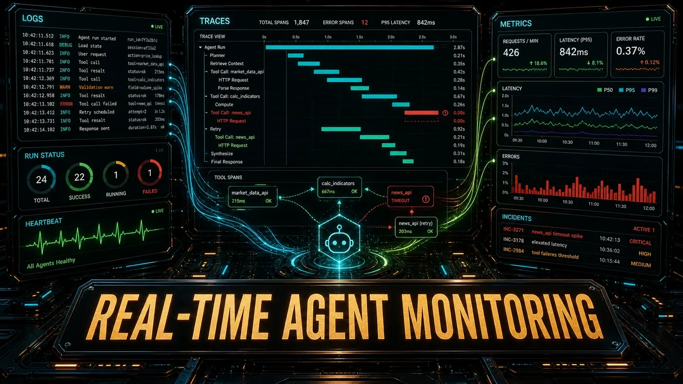 AI Kick Start editorial image for Real-Time Agent Monitoring: Logs, Traces, Observability.
