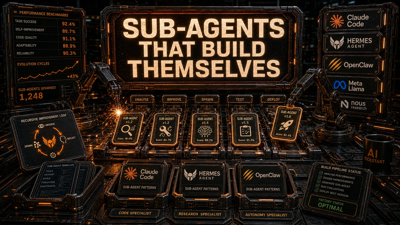 AI Kick Start editorial image for Sub-Agents That Build Themselves: Advanced Patterns.