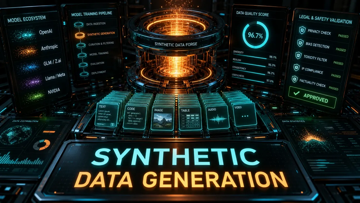 AI Kick Start editorial image for Synthetic Data Generation: The New Training Paradigm Reshaping AI Development.