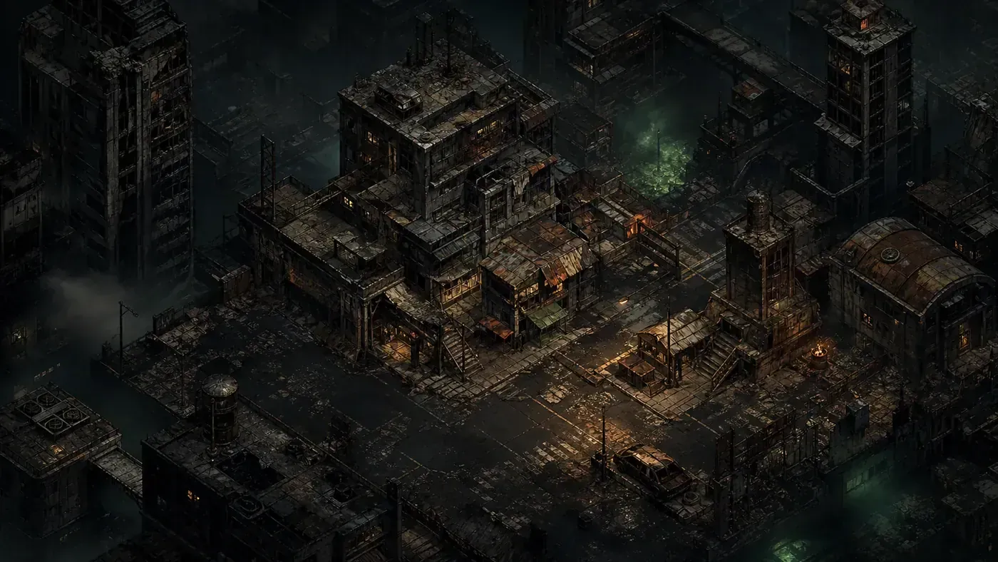 Leonardo AI dystopian Cityscapes Scenery example image